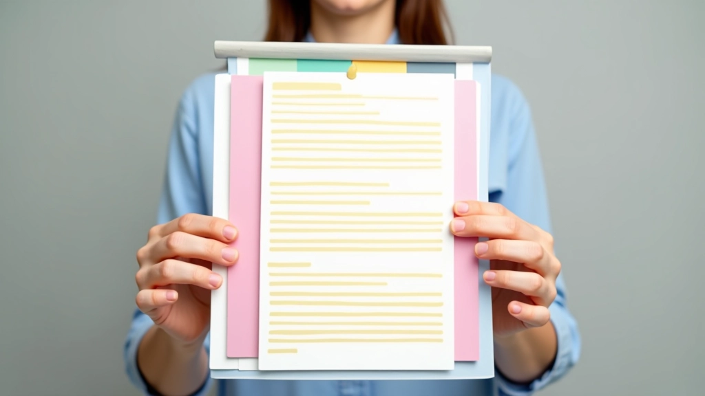 Kartenbeispiel mit farblich gekennzeichneten Bereichen, die verschiedene Informationsgruppen zeigen: Kopfbereich, Beschreibungsbereich, Aktionsbereich