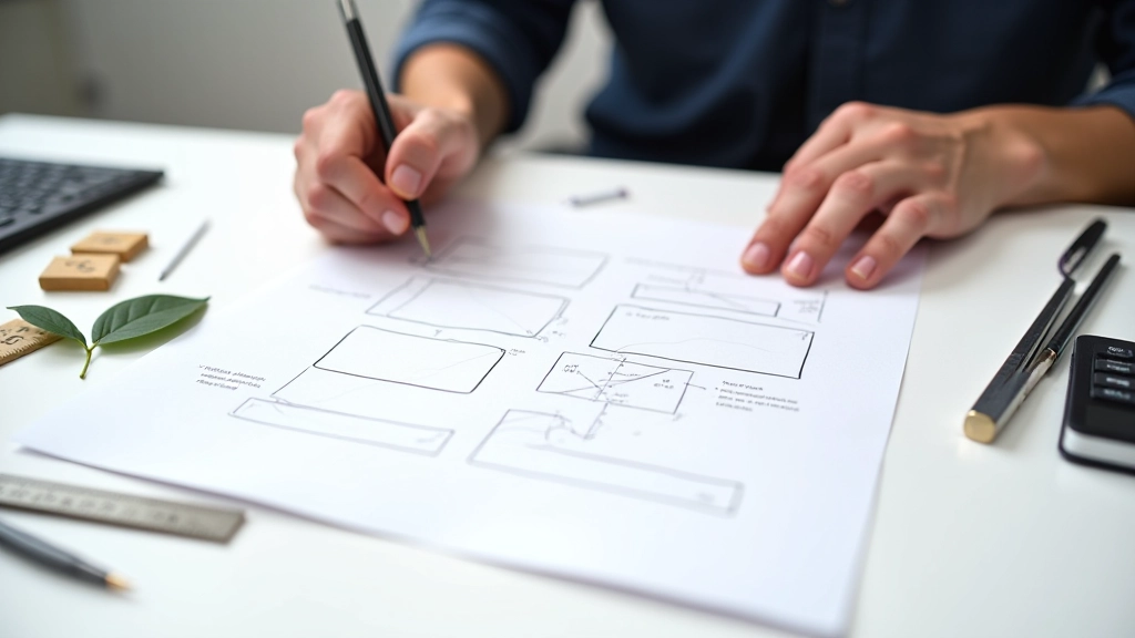 Detaillierte Abstands-Messungen zwischen Kartenelementen mit Maßstab und Richtlinien